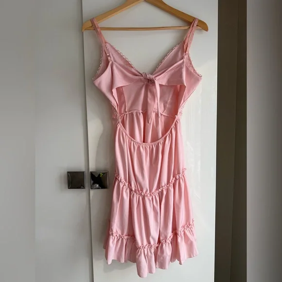 Pink Crochet Detail Dress - Picture 2 of 3